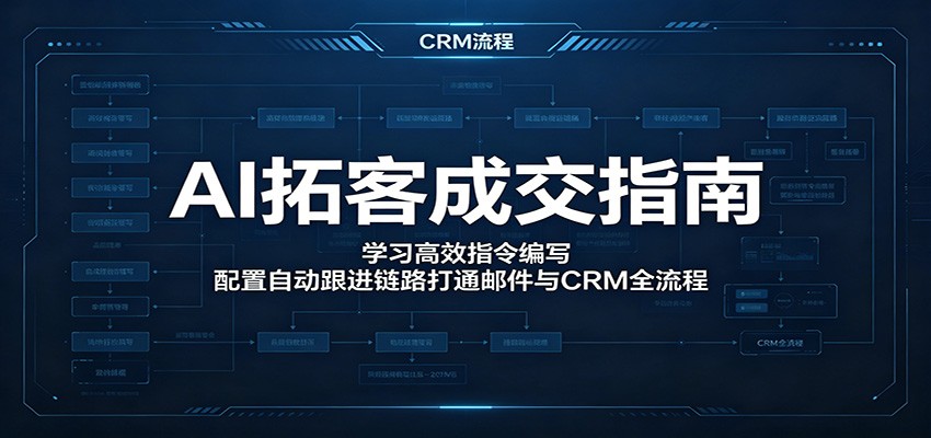 AI拓客成交指南：学习高效指令编写，配置自动跟进链路打通邮件与CRM全流程-洛柒笔记