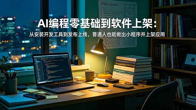 （19109期）AI编程零基础到软件上架：从安装开发工具到发布上线，普通人也能做出小程序并上架应用商店-洛柒笔记