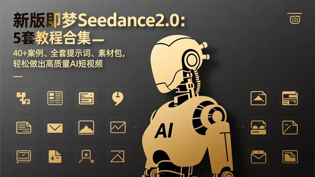 （17398期）新版即梦Seedance2.0：5套教程合集，40+案例、全套提示词、素材包，轻松做出高质量AI短视频-洛柒笔记