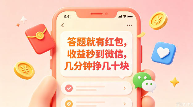答题就有红包，收益秒到微信，几分钟挣几十块，学生党上班族宝妈都可以玩【揭秘】-洛柒笔记