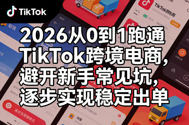 2026从0到1跑通TikTok跨境电商，避开新手常见坑，逐步实现稳定出单-洛柒笔记