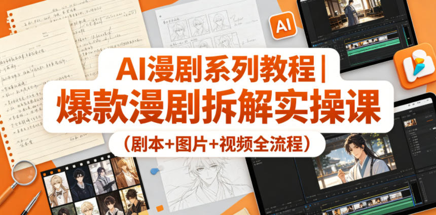 AI漫剧系列教程｜爆款漫剧拆解实操课（剧本+图片+视频全流程）-洛柒笔记