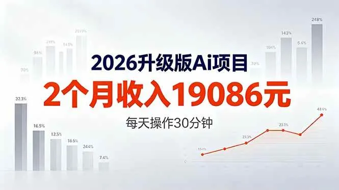 2026升级版Ai任务，2个月收入19086元，熟练后每天操作30分钟！-洛柒笔记