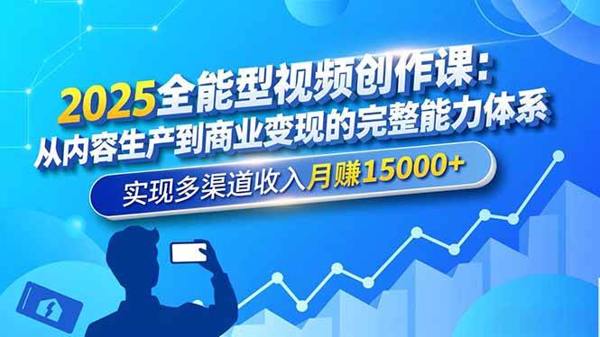 （16644期）2025全能型视频创作课：从内容生产到商业变现的完整能力体系，实现多渠道收入月赚15000+-洛柒笔记