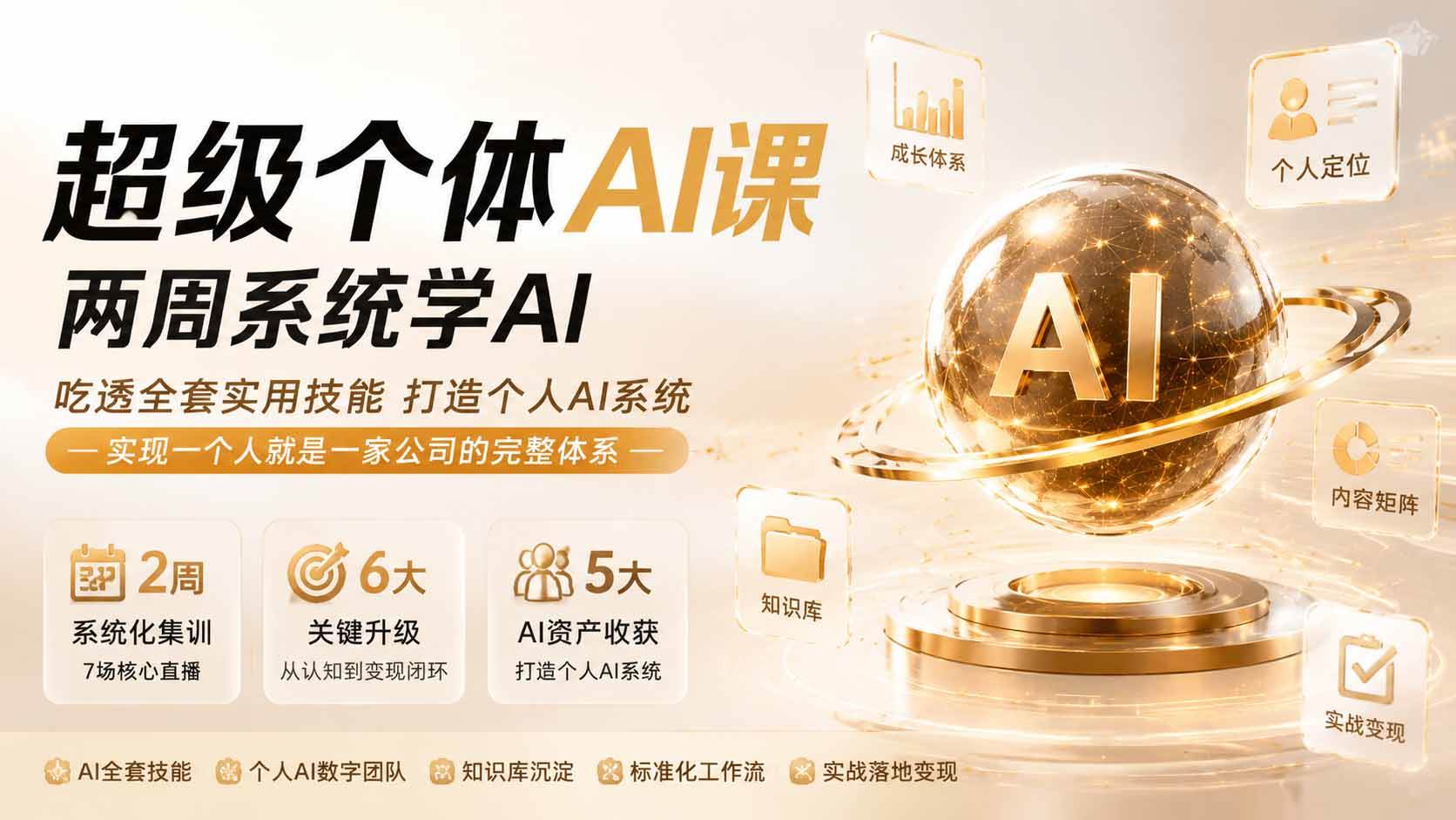 （20034期）超级个体AI课 两周系统学AI；吃透全套实用技能打造个人AI系统，实现一个人就是一家公司的完整体系(更新0823)-洛柒笔记