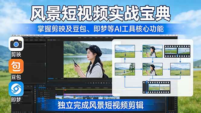 （17704期）风景短视频实战宝典：掌握剪映及豆包、即梦等AI工具的核心功能，独立完成风景短视频剪辑-洛柒笔记