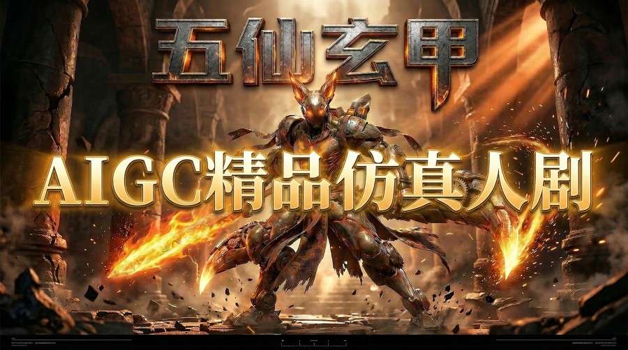 AIGC精品仿真人短剧教学，以五仙玄甲风为例展示保姆级实操教学-洛柒笔记