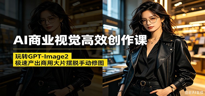 AI商业视觉高效创作课：玩转GPT-Image2，极速产出商用大片摆脱手动修图（更新）-洛柒笔记
