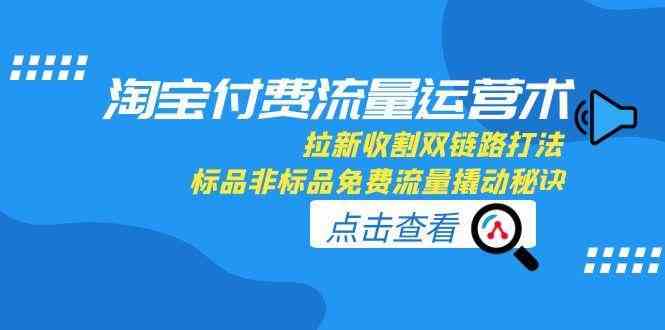 淘宝付费流量运营术，拉新收割双链路打法，标品非标品免费流量撬动秘诀-洛柒笔记