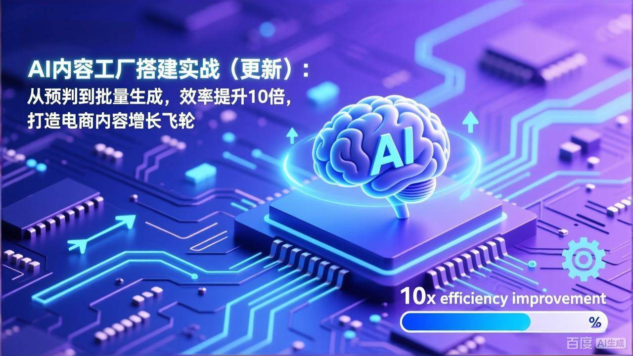 （17210期）AI内容工厂搭建实战（更新）：从预判到批量生成，效率提升10倍，打造电商内容增长飞轮-洛柒笔记