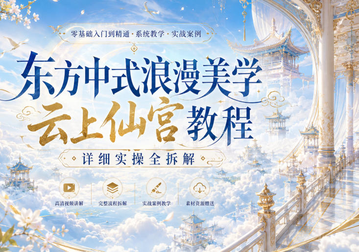 东方中式浪漫美学云上仙宫教程，详细实操全拆解-洛柒笔记