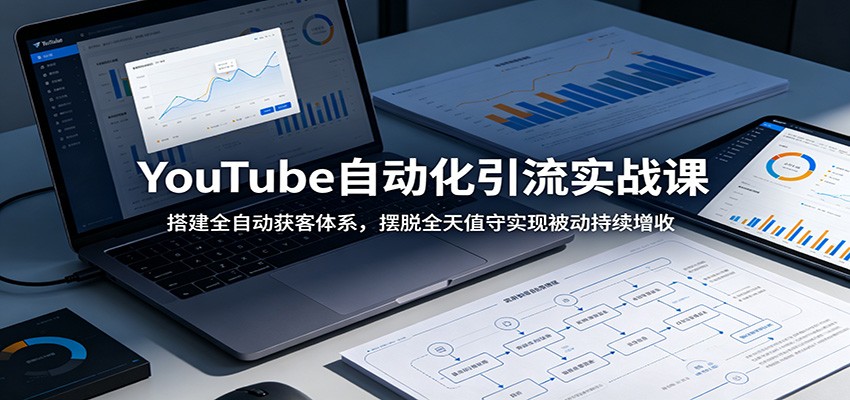 YouTube自动化引流实战课：搭建全自动获客体系，摆脱全天值守实现被动持续增收-洛柒笔记