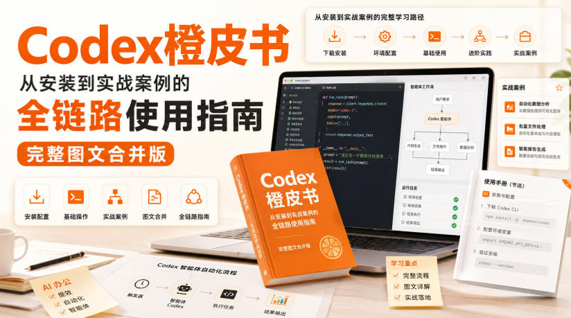 Codex橙皮书，从安装到实战案例的全链路使用指南，完整图文合并版-洛柒笔记
