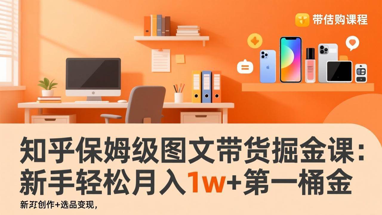 （17353期）知乎保姆级图文带货掘金课：账号打造+爆文创作+选品变现，新手轻松月入1w+第一桶金-洛柒笔记