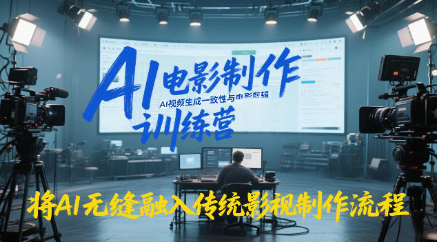 AI电影制作训练营，掌握AI视频生成一致性与电影剪辑，将AI无缝融入传统影视制作流程-洛柒笔记