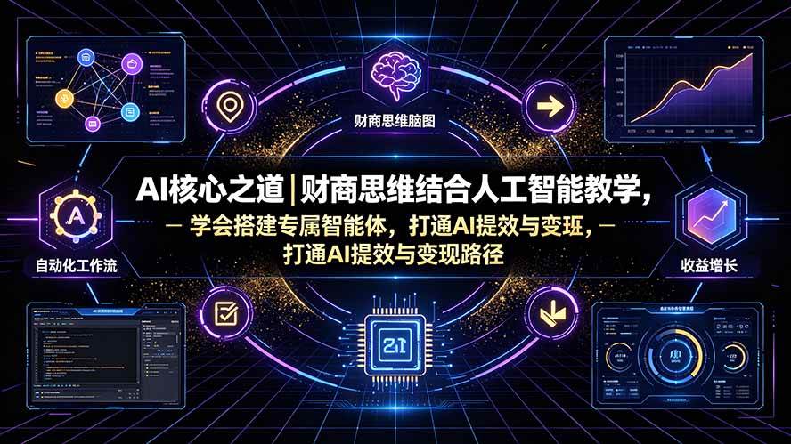 （19542期）AI核心之道｜财商思维结合人工智能教学，学会搭建专属智能体，打通AI提效与变现路径-洛柒笔记