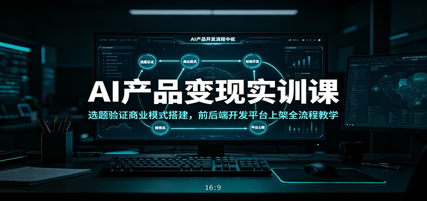 AI产品变现实训课：选题验证商业模式搭建，前后端开发平台上架全流程教学-洛柒笔记