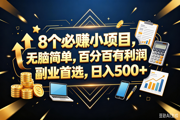 （18530期）9个必赚钱的小项目，百分百赚米，无脑简单，副业首选，日入399+-洛柒笔记