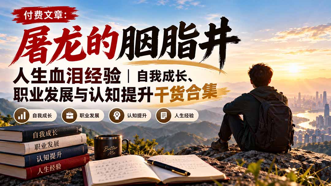 付费文章：屠龙的胭脂井人生血泪经验｜自我成长、职业发展与认知提升干货合集-洛柒笔记