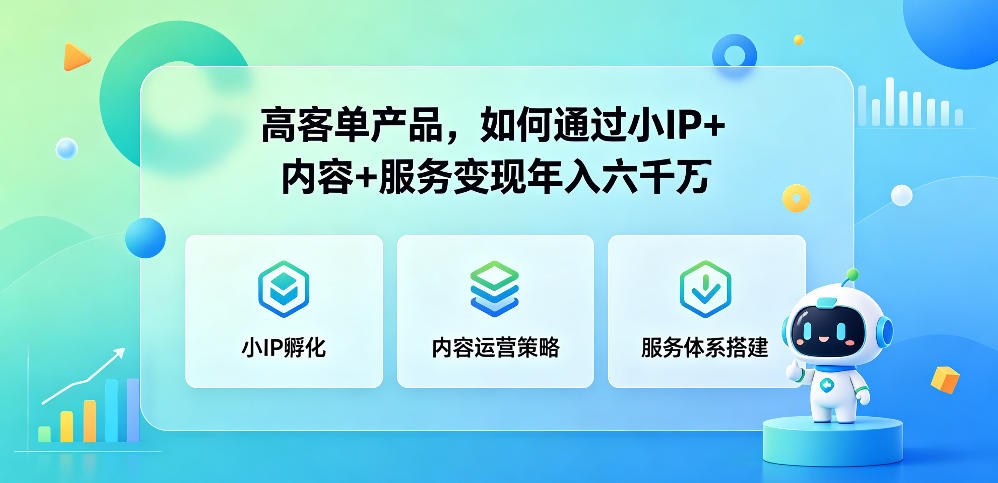 高客单产品，如何通过小IP+内容+服务变现年入六干W-洛柒笔记