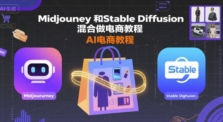 Midjourney和Stable Diffusion混合做电商教程-ai电商教程-洛柒笔记