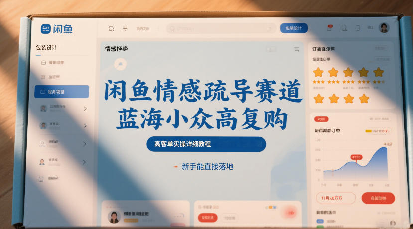闲鱼情感疏导赛道，蓝海小众高复购，高客单实操详细教程，新手能直接落地-洛柒笔记