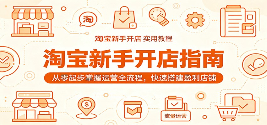 淘宝新手开店指南：从零起步掌握运营全流程，快速搭建盈利店铺-洛柒笔记