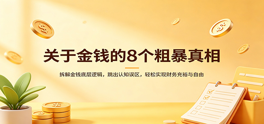 关于金钱的8个粗暴真相：拆解金钱底层逻辑，跳出认知误区，轻松实现财务充裕与自由-洛柒笔记