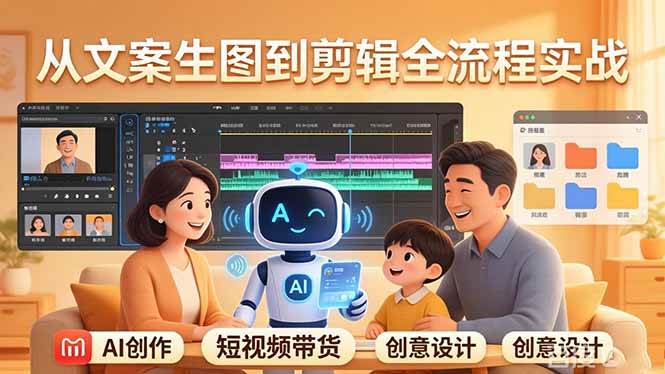 （17916期）原创 AI 剧情短视频带货：AI+家庭剧情+带货广告，从文案生图到剪辑全流程实战-洛柒笔记