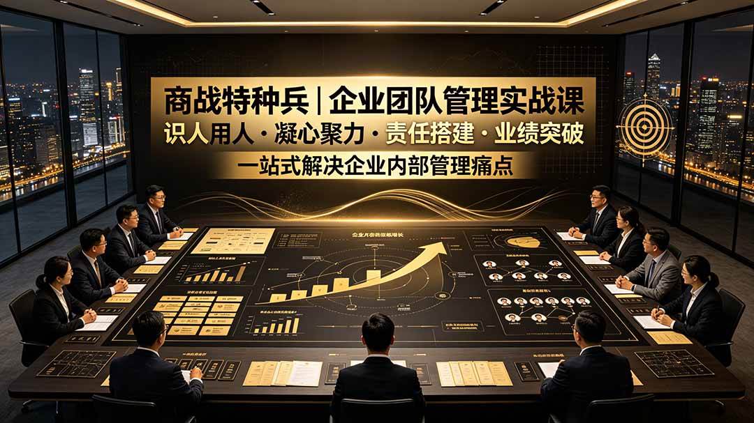 （19534期）商战特种兵｜企业团队管理实战课：识人用人｜凝心聚力｜责任搭建｜业绩突破，一站式解决企业内部管理痛点-洛柒笔记