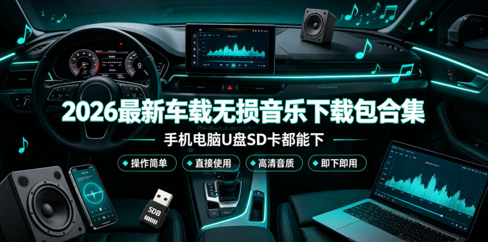 2026最新车载无损音乐下载包合集，手机电脑U盘SD卡都能下，操作简单，直接用-洛柒笔记
