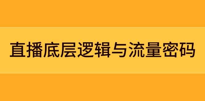 （14695期）直播底层逻辑与流量密码：定位模型+案例拆解，急速流承接与数据优化全攻略-洛柒笔记