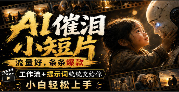 AI催泪小短片，流量好，条条爆款，工作流+提示词统统交给你，小白轻松上手-洛柒笔记