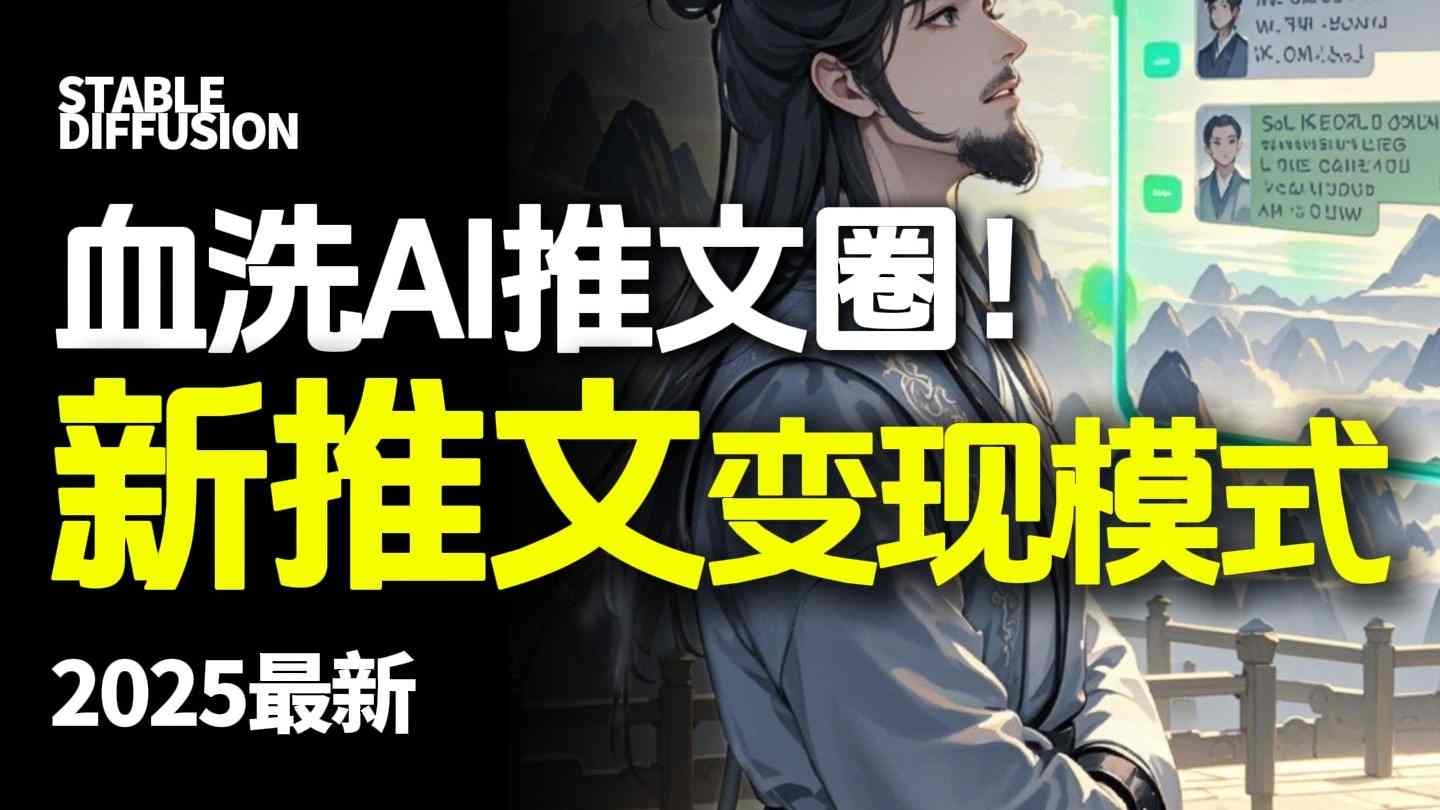 最新AI动态电影漫画小说推文，全流程实操教学，小白也能月入1W+-洛柒笔记