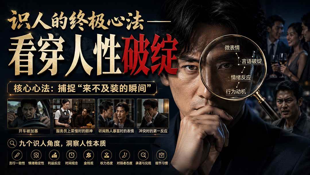 （20300期）付费文章：识人的终极心法——看穿人性破绽-洛柒笔记