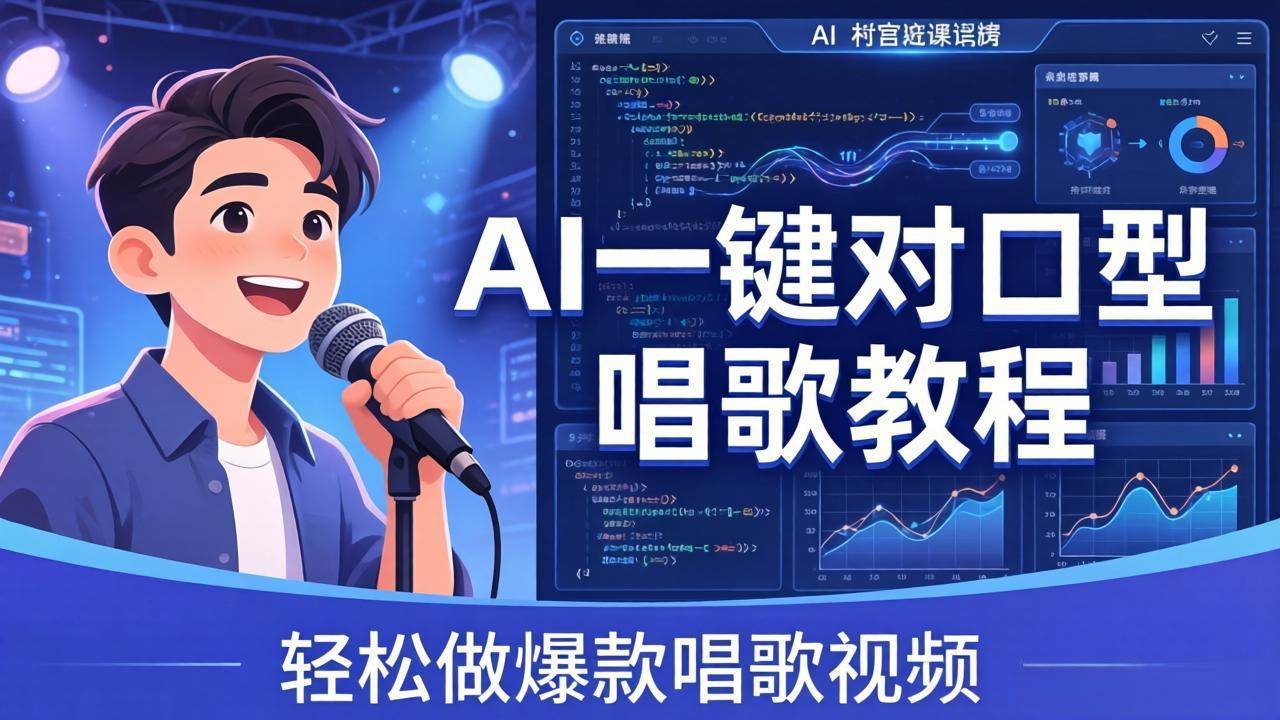 （18118期） AI一键对口型唱歌教程：零基础也能学，素材准备+模型训练+音色转换，轻松做爆款唱歌视频-洛柒笔记