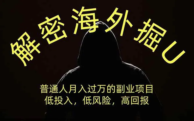 解密海外掘U，普通人月入过万的副业项目，低投入、低风险高回报，没有之一-洛柒笔记