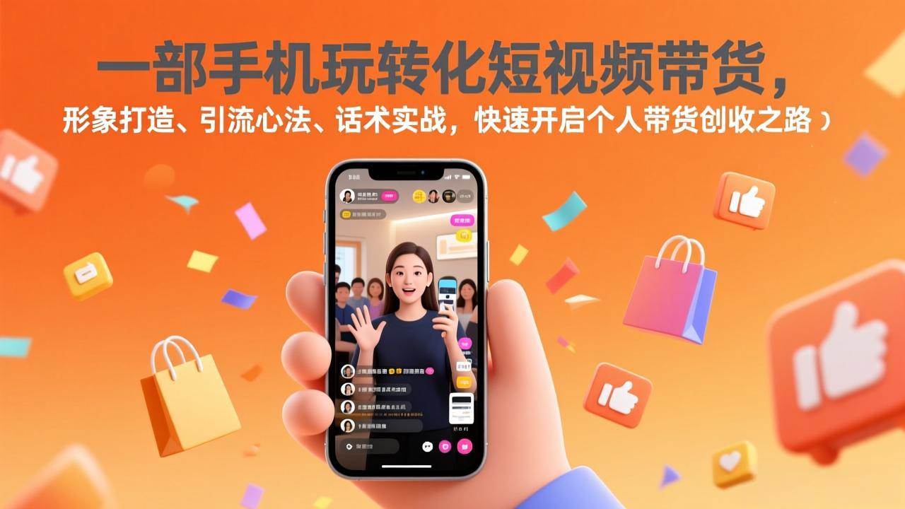 （17356期）一部手机玩转化短视频带货，形象打造、引流心法、话术实战，快速开启个人带货创收之路-洛柒笔记
