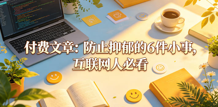 付费文章：防止抑郁的6件小事，互联网人必看！-洛柒笔记