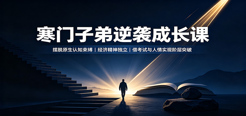 寒门子弟逆袭成长课：摆脱原生认知束缚，经济精神独立，借考试与人情实现阶层突破-洛柒笔记