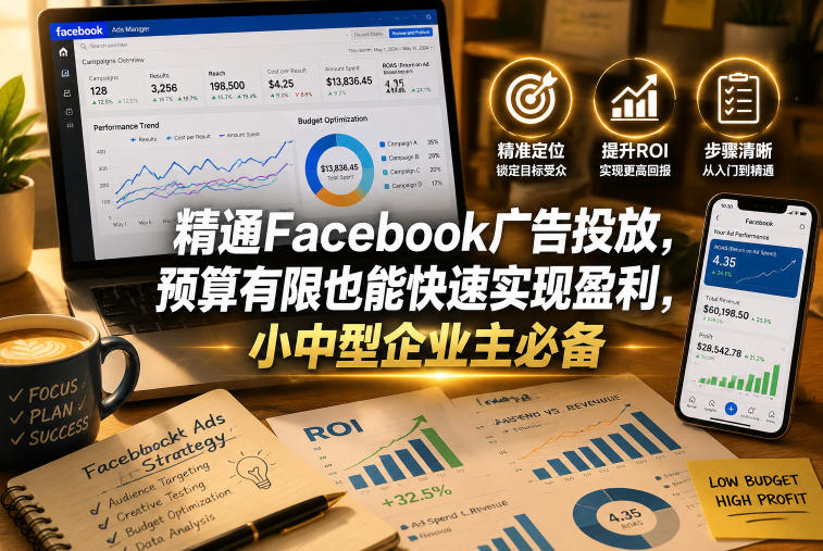 精通Facebook广告投放，预算有限也能快速实现盈利，小中型企业主必备【原创双语字幕】-洛柒笔记