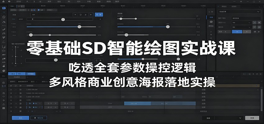 零基础SD智能绘图实战课：吃透全套参数操控逻辑，多风格商业创意海报落地实操-洛柒笔记