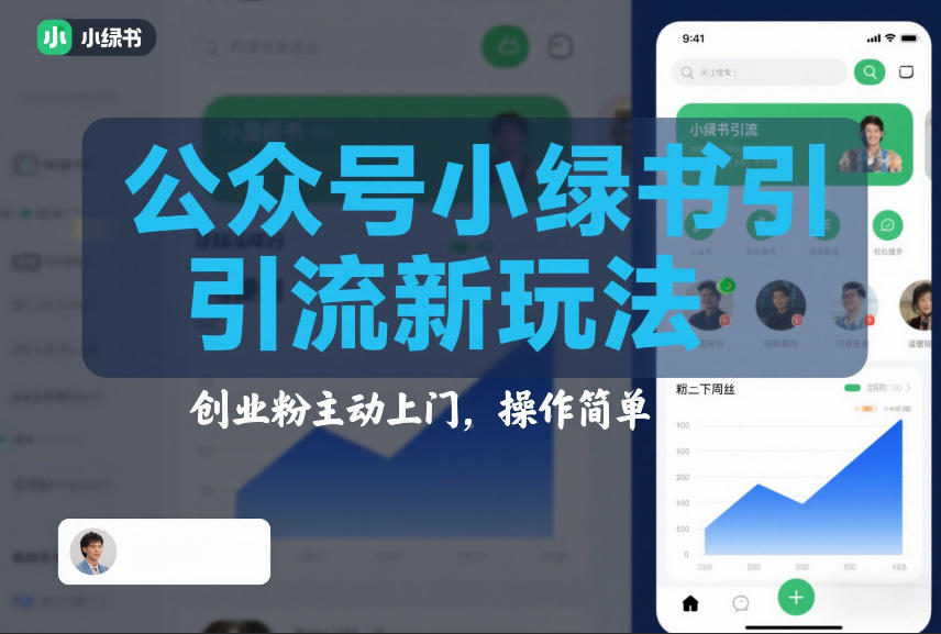 公众号小绿书引流新玩法，创业粉主动上门，操作简单-洛柒笔记