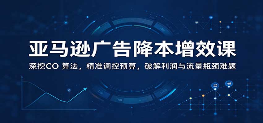 亚马逊广告降本增效课：深挖CO 算法，精准调控预算，破解利润与流量瓶颈难题-洛柒笔记
