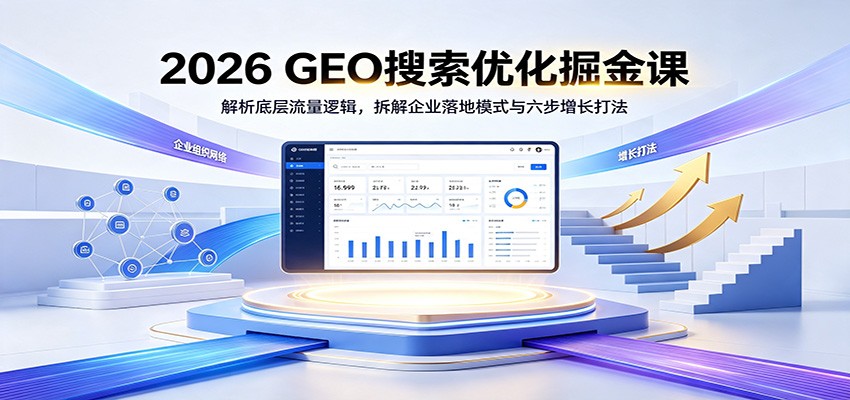 2026 GEO搜索优化掘金课：解析底层流量逻辑，拆解企业落地模式与六步增长打法-洛柒笔记