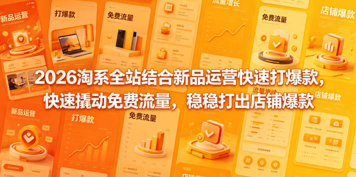 2026淘系全站结合新品运营快速打爆款，快速撬动免费流量，稳稳打出店铺爆款（更新5月12日）-洛柒笔记