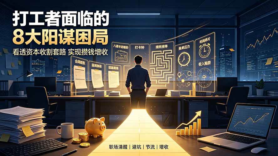 （19448期）付费文章：打工者面临的8大阳谋困局，看透资本收割套路实现攒钱增收-洛柒笔记