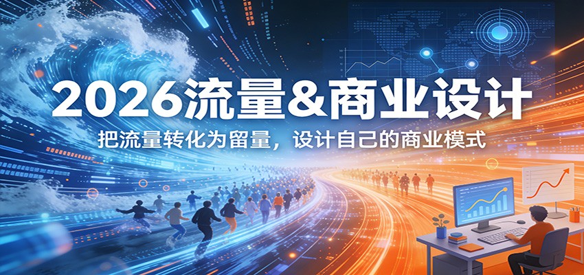 2026流量&商业设计，把流量转化为留量，设计自己的商业模式-洛柒笔记