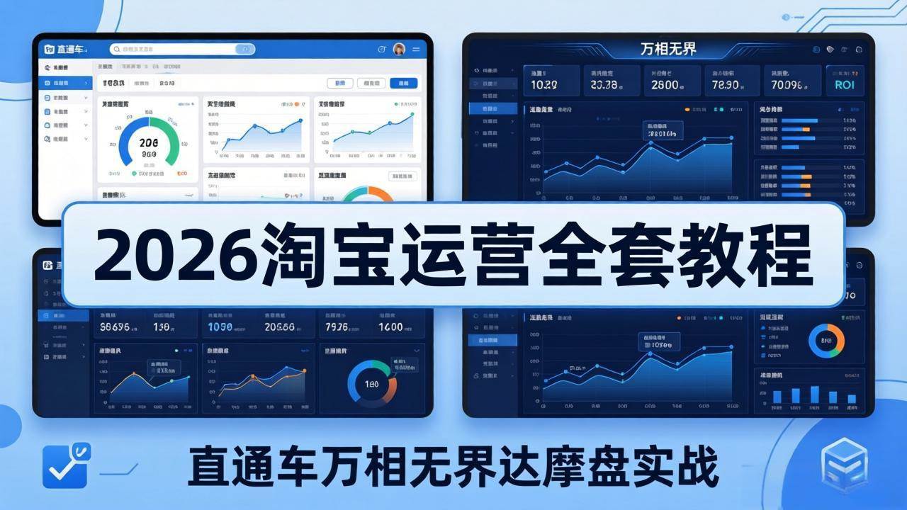 （19288期）2026淘宝运营全套教程(更新7月)，直通车万相无界达摩盘实战，从基础到进阶提升流量转化-洛柒笔记