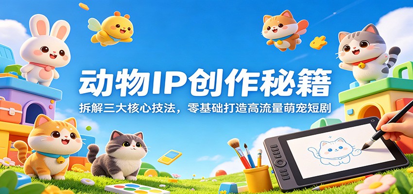 动物IP创作秘籍：拆解三大核心技法，零基础打造高流量萌宠短剧-洛柒笔记